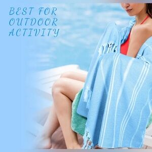 Striped Turkish Beach Towel 100% Cotton.